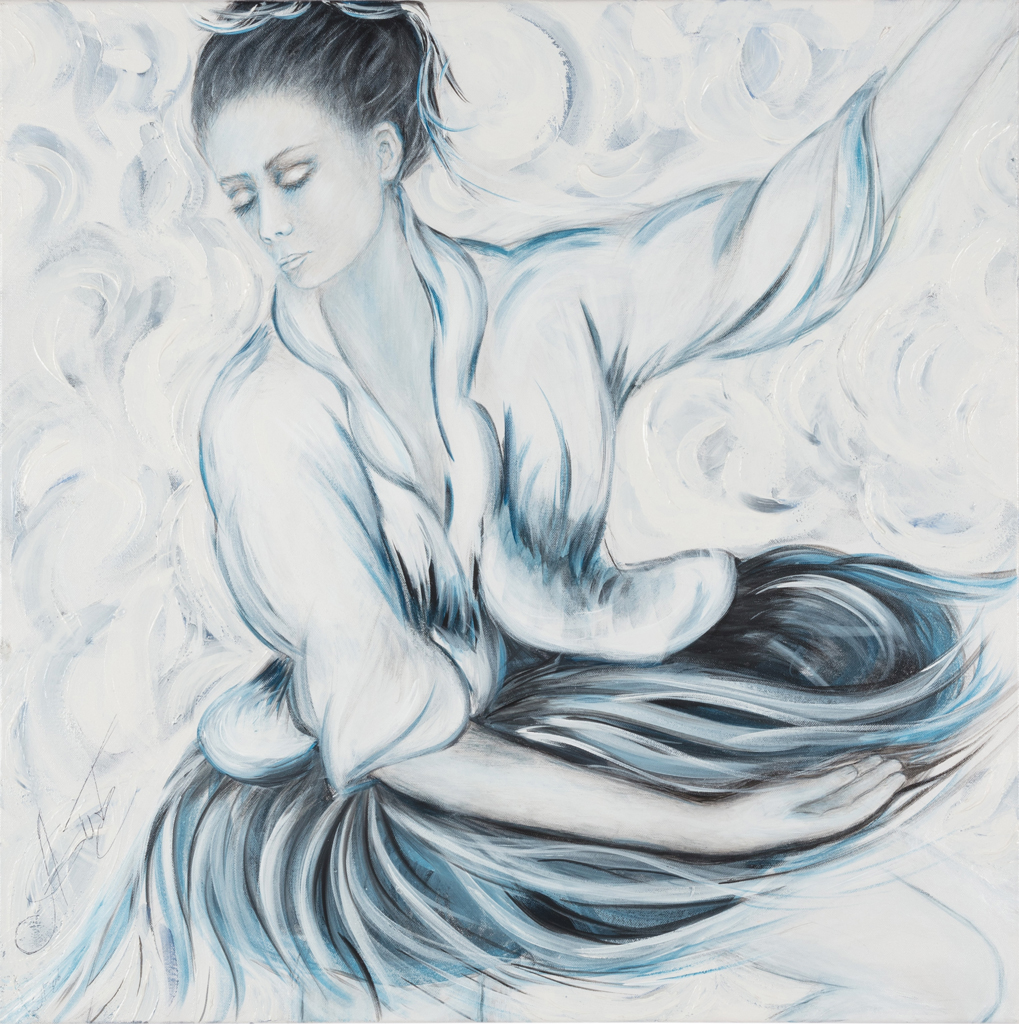 Lydia Gutnikova - Tanz im Sturm - #005, 2013 Acryl, Leinwand 80 x 80 cm